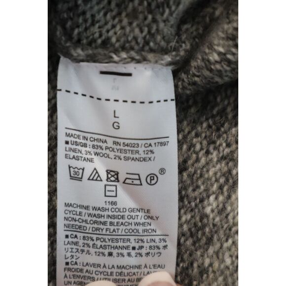 Banana Republic 734483-031 Men’s Sz L Gray Gradient Crew Neck Wool Blend Sweater - Picture 3 of 8